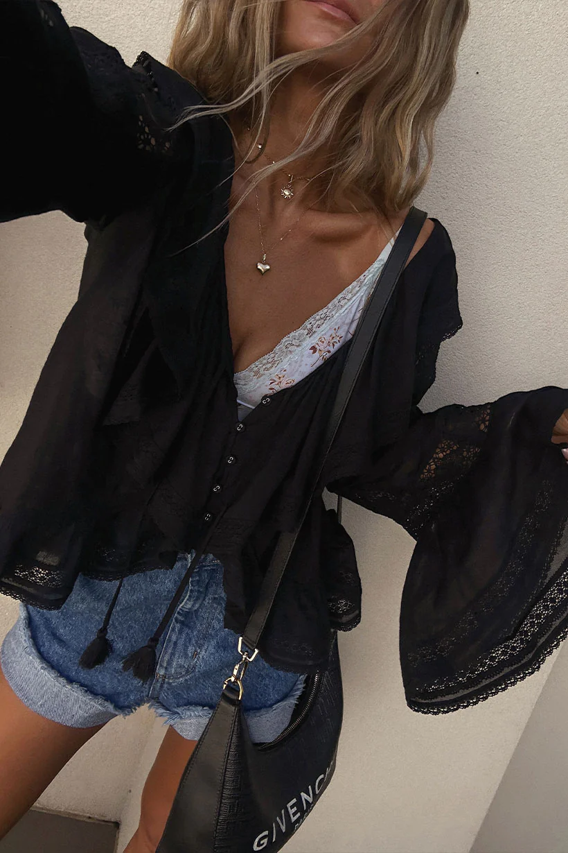 Fleur Lace Frill Blouse - Image 3